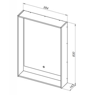 Зеркало с подсветкой Aquanet Милан 336403 60 см дуб светлый