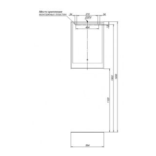 Зеркало с подсветкой Aquanet Милан 336403 60 см дуб светлый