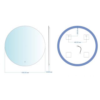 Зеркало с подсветкой Aquanet Смарт 336637 100 см с холодной подсветкой