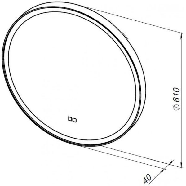 Зеркало с подсветкой Aquanet Тренд 316704 60 см чёрный