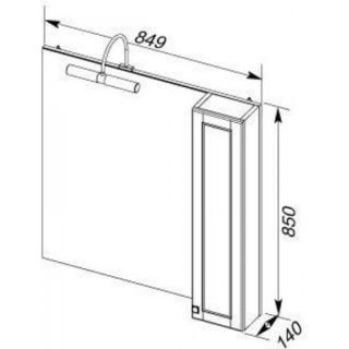 Зеркальный шкаф Aquanet Честер 186399 85 см белый/патина золото