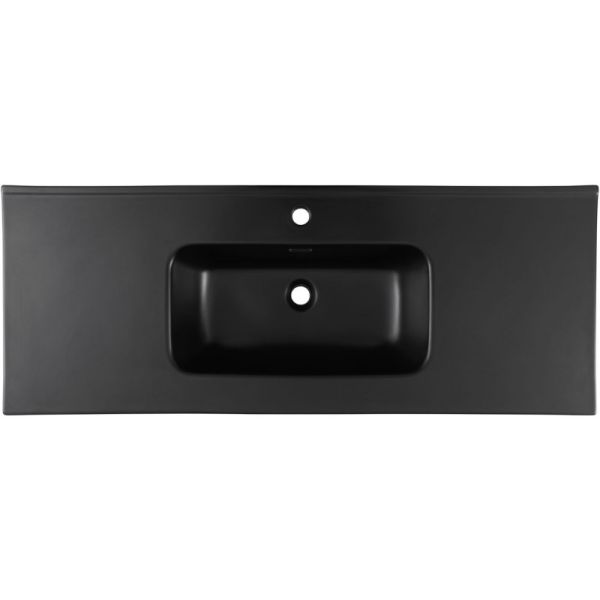 Раковина Aquanet Flat 329258 120 см чёрный матовый