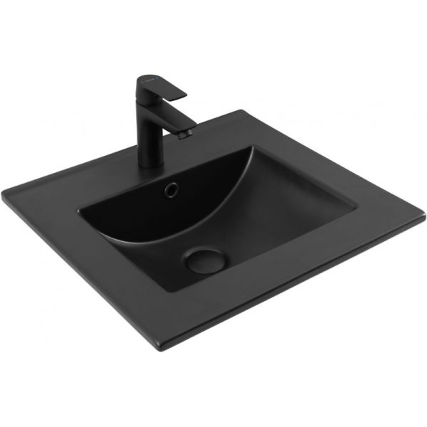 Раковина Aquanet Flat 329252 50 см чёрный матовый