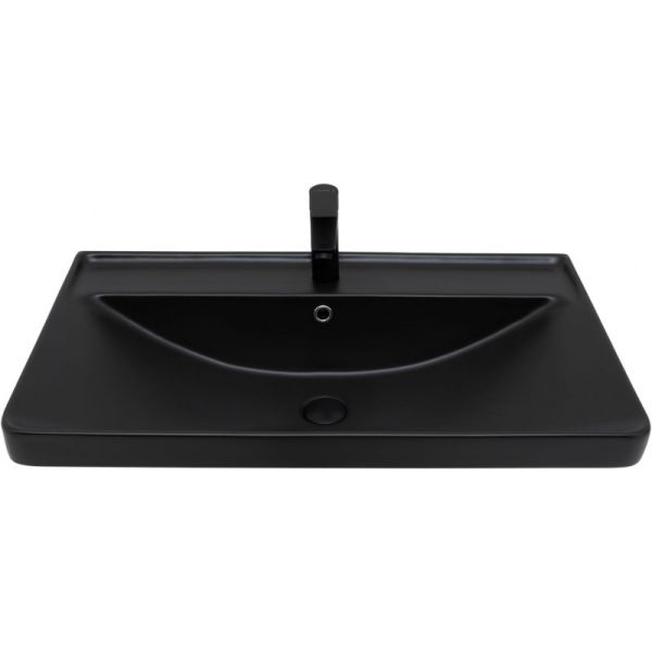 Раковина Aquanet Ирис 329249 80 см чёрный матовый