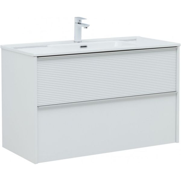 Тумба под раковину Aquanet Вита 330474 100 см белый матовый