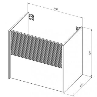 Тумба под раковину Aquanet Вита 330476 70 см белый матовый