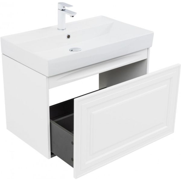 Тумба под раковину Aquanet Агата 345481 75 см белый сатин