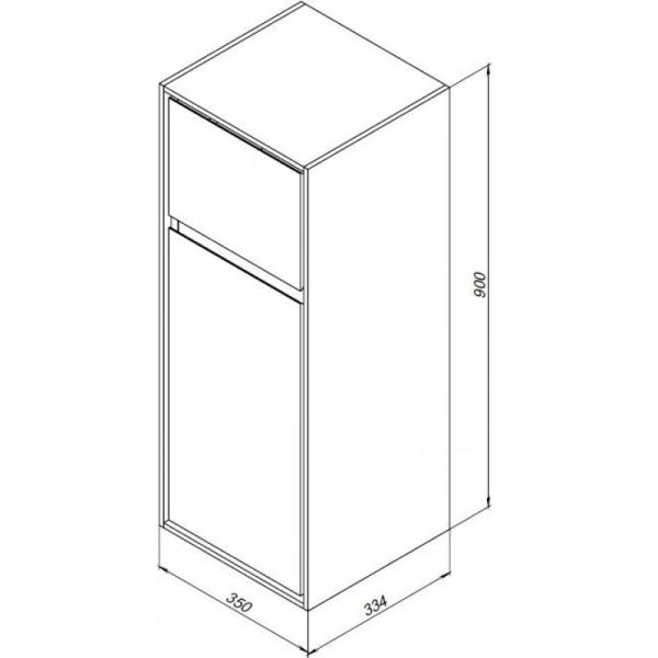 Шкаф Aquanet Милан 339954 35 см белый глянец