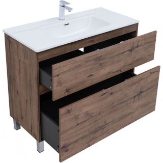 Тумба под раковину Aquanet Алвита New 344130 100 см дуб веллингтон табак