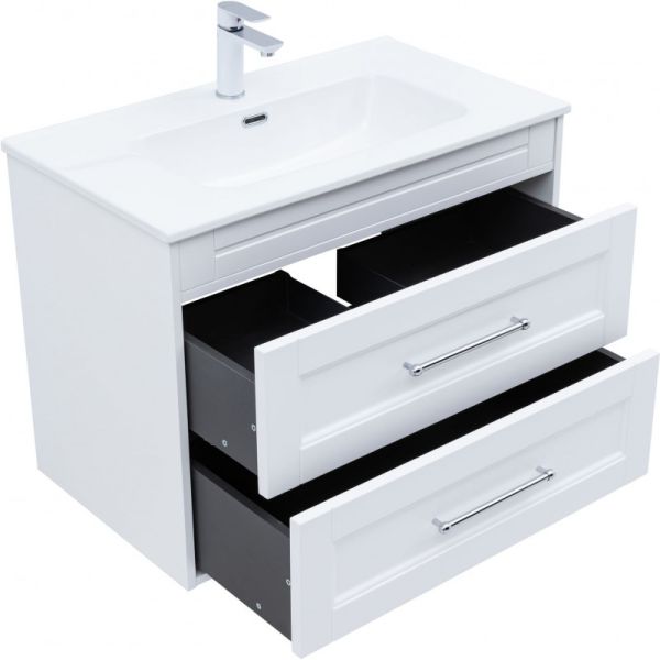 Тумба под раковину Aquanet Бостон New 306368 80 см белый сатин