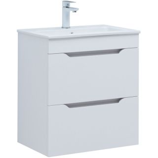 Тумба под раковину Aquanet Практика 347963 60 см белый глянец