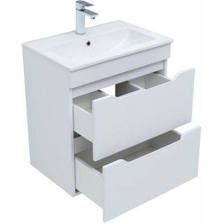 Тумба под раковину Aquanet Практика 347963 60 см белый глянец