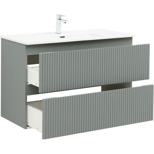 Тумба под раковину Aquanet Джейн 335436 100 см мисти грин