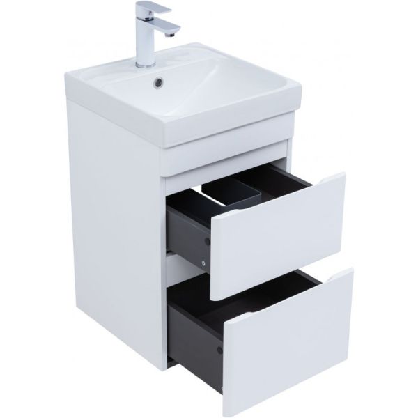 Тумба под раковину Aquanet Слим 346045 40 см белый сатин