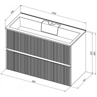 Тумба под раковину Aquanet Джейн 313288 100 см белый матовый