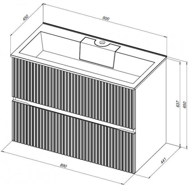 Тумба под раковину Aquanet Джейн 313319 90 см мисти грин