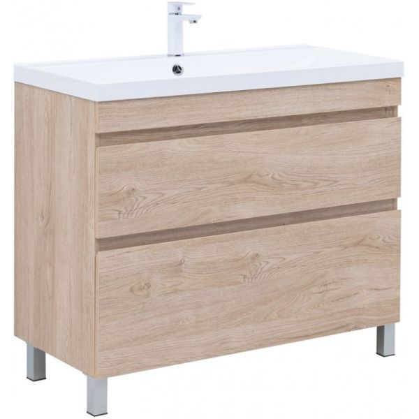 Тумба под раковину Aquanet Нота New 344149 100 см дуб светлый