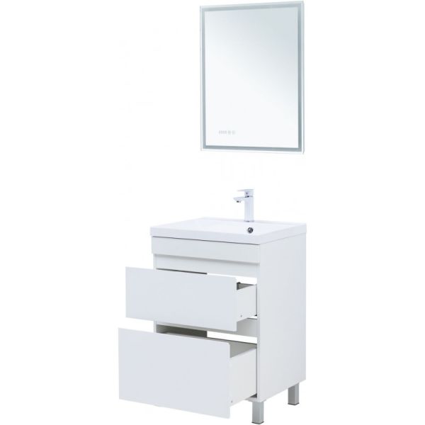 Тумба под раковину Aquanet Нота New 344141 60 см белый глянец