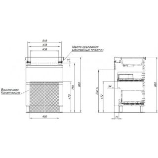 Тумба под раковину Aquanet Нота New 344140 60 см дуб светлый