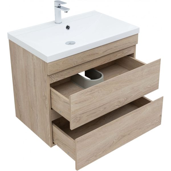 Тумба под раковину Aquanet Нота New 334198 75 см дуб светлый