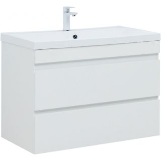 Тумба под раковину Aquanet Нота New 335419 90 см белый глянец