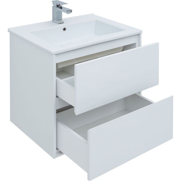 Тумба под раковину Aquanet Милан 339965 65 см белый глянец
