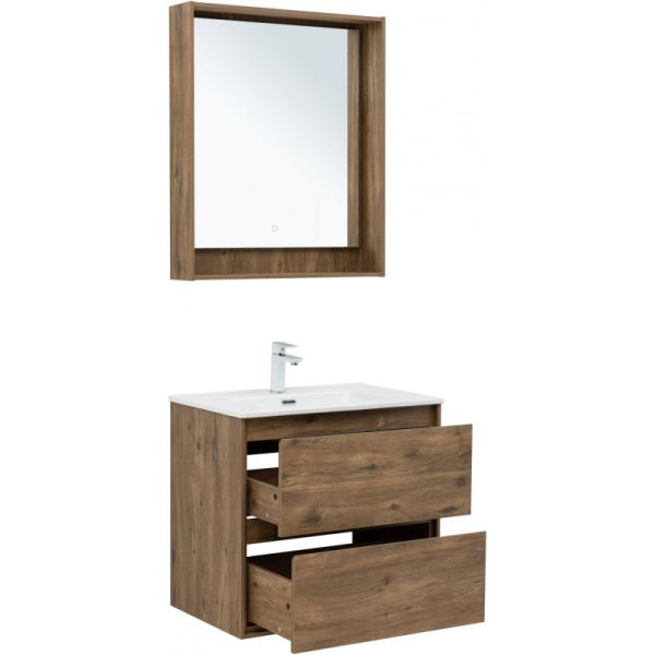 Тумба под раковину Aquanet Милан 336378 70 см дуб рустикальный