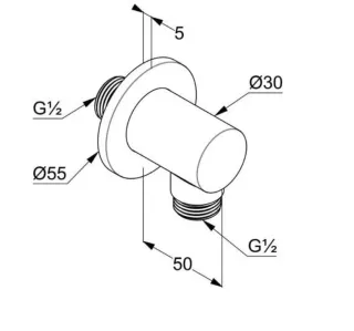 Шланговое подключение Kludi A-QA 6554739-00 чёрный матовый