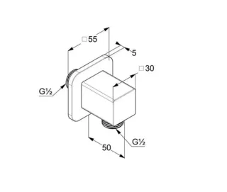 Шланговое подключение Kludi A-QA 6554839-00 чёрный матовый