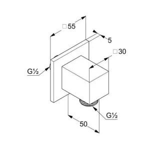 Шланговое подключение Kludi A-QA 65549N2-00 сталь оружейная брашированная