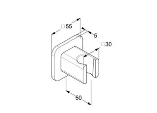 Держатель душевой лейки Kludi A-QA 65558N5-00 брашированный никель
