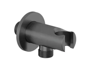 Шланговое подключение Kludi A-QA 65567N2-00 с держателем лейки сталь оружейная брашированная