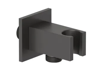 Шланговое подключение Kludi A-QA 6556939-00 с держателем лейки чёрный матовый