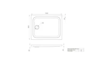 Душевой поддон Triton Щ0000042951 100x80 см белый