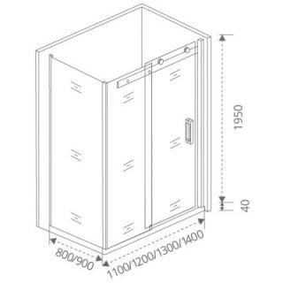 Боковая часть Good Door Galaxy SP-90-C-CH стекло прозрачное