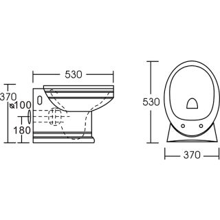 Унитаз CeramaLux Lux Classic 2021 приставной с сиденьем Микролифт