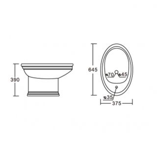 Биде CeramaLux Lux Classic 4285 напольное белое