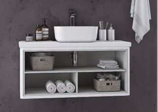 Тумба под раковину Акватон Брук открытая 100см дуб латте 1A201601BCDL0