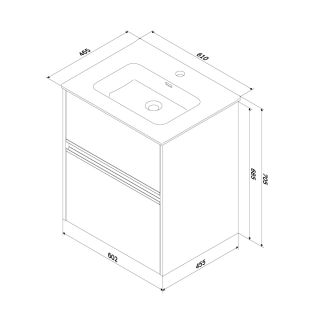 Тумба под раковину Am.Pm Sense M7BFUX0602OF 60 см дерево