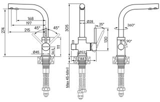 Смеситель для кухни Paulmark Essen Es213011-BECR бежевый/хром