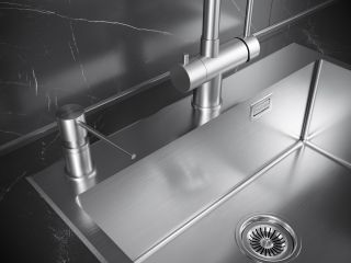 Мойка кухонная Paulmark Kroner-Edge PM775951-BS брашированная нержавеющая сталь