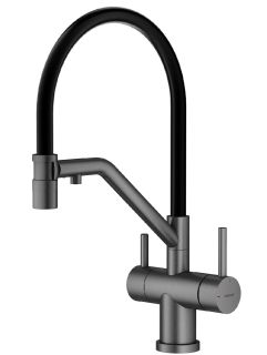 Смеситель для кухни Splenka S70.62.09 с подключением фильтра графит