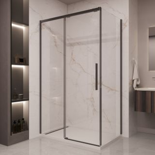 Душевой уголок Vincea Stella VSR-1ST1012CLB, 1200*1000, черный, стекло прозрачное