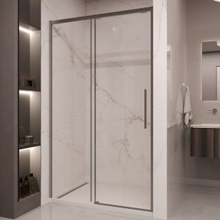 Душевая дверь Vincea Stella VDS-1ST120CLGM, 1200, вороненая сталь, стекло прозрачное