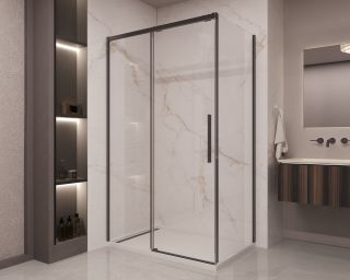 Душевой уголок Vincea Stella VSR-1ST8012CLB, 1200*800, черный, стекло прозрачное