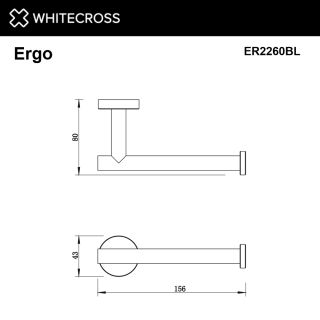 Держатель туалетной бумаги WHITECROSS Ergo ER2260NIB брашированный никель