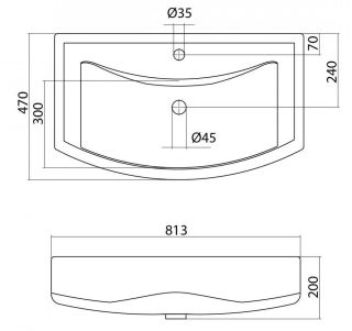 Мебельная раковина Santek Балтика 1WH501524 80см белый