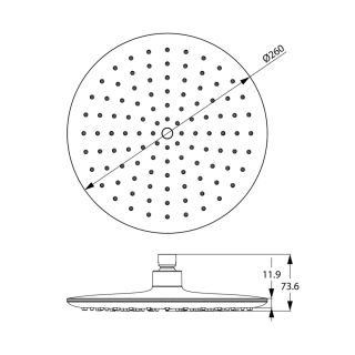 Верхний душ IDDIS 26см хром/белый 200SWRPi64