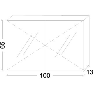 Зеркальный шкаф Armadi Art Vallessi 100см дуб тёмный 546-D