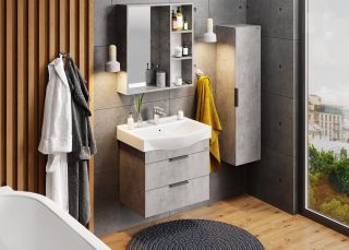 Шкаф-зеркало Onika Девис 206542 65см бетон чикаго